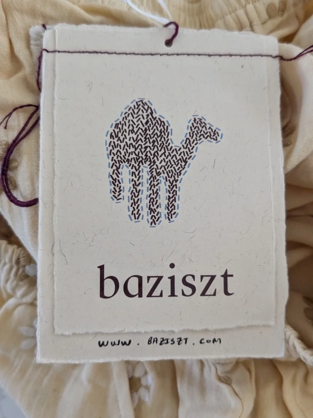 BAZISZT Casas Wildflower Embroidered Shorts Yellow Cotton Muslin Medium NWT - Picture 5 of 12